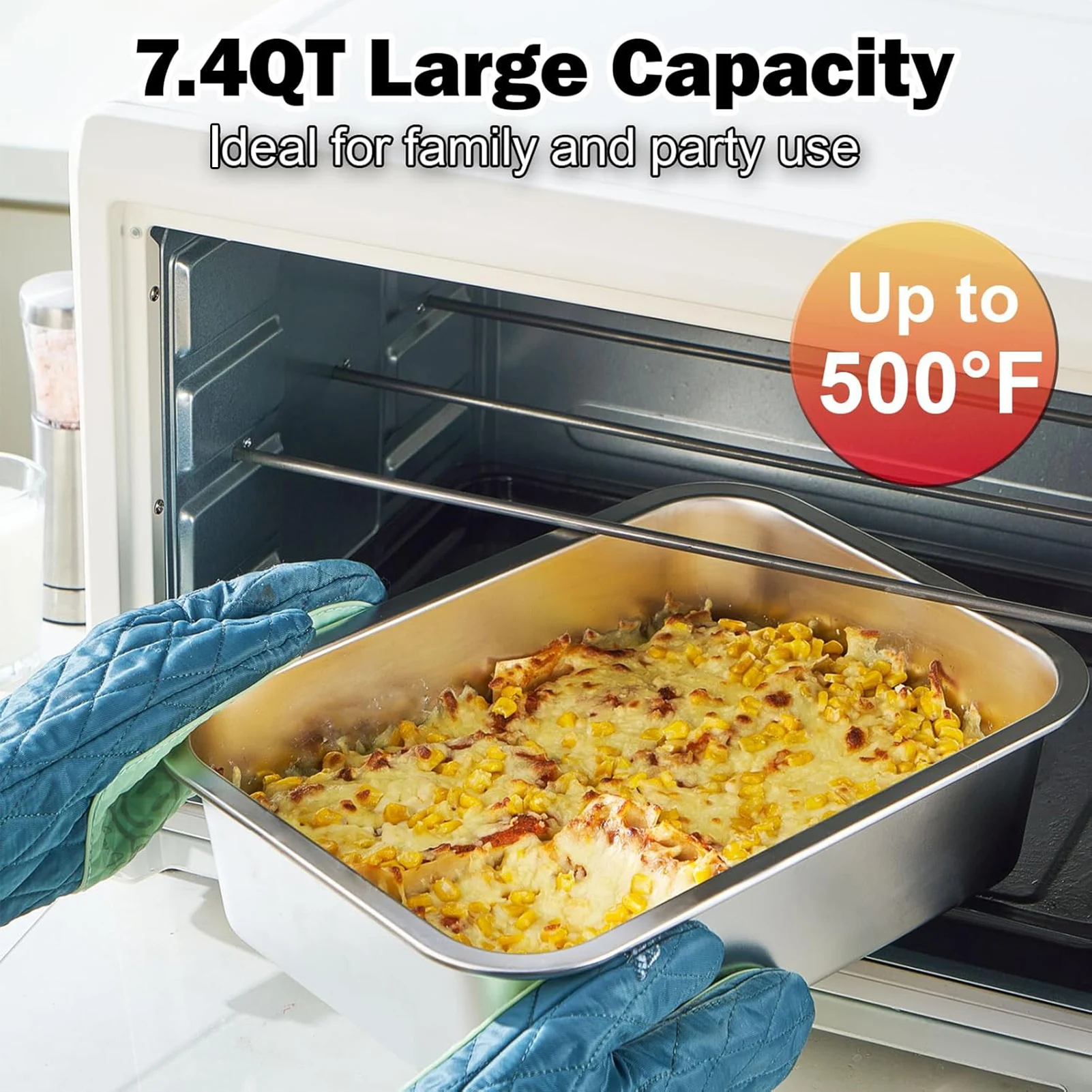 

Stainless Steel Bread Baking Tray Large Capacity Non-stick Kitchen Fruit Bread Pastry Deepening Food Bake Tray Bakeware Pans