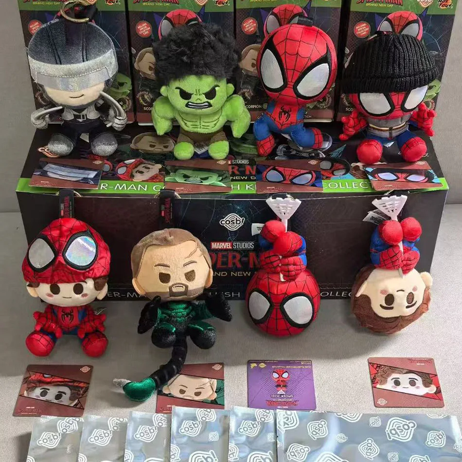 Spider-Hero Brandneuer Plüsch-Schlüsselanhänger COSBI Blind Box Cartoon-Figur Anhänger Sammlerstück Ornament Geschenk für Fans Dekoration