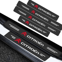 4PCS Carbon Fiber Auto Door Threshold Waterproof 3D stickers For Citroen DS3 DS4 DS5 LS DS6 C1 C2 C3 C4 C5 C6 C8 Grand Picasso