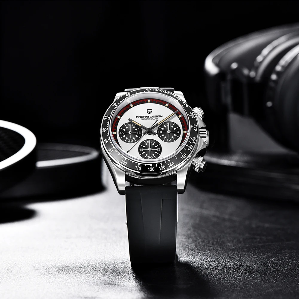PAGANI DESIGN Fashion Sports Timing Code Watch VK63 QuartzWatch Movement LuminousWatch Outdoor Waterproof Military Watch for Men