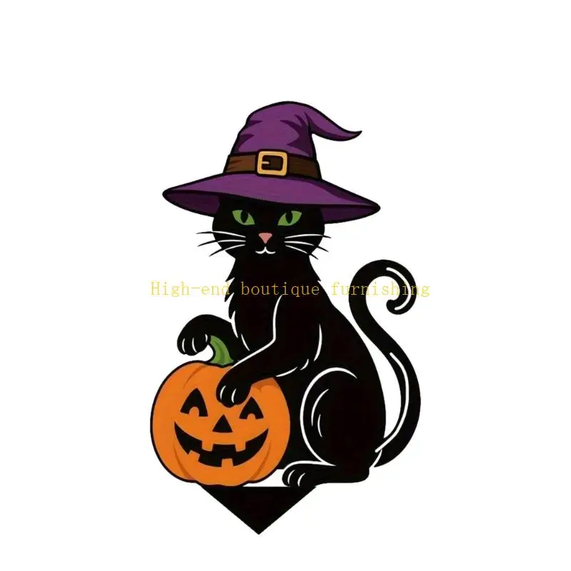 L9NB Durable Metal Halloween Pumpkins Lawn Stake Easy Installation For Outdoor Fall Festival