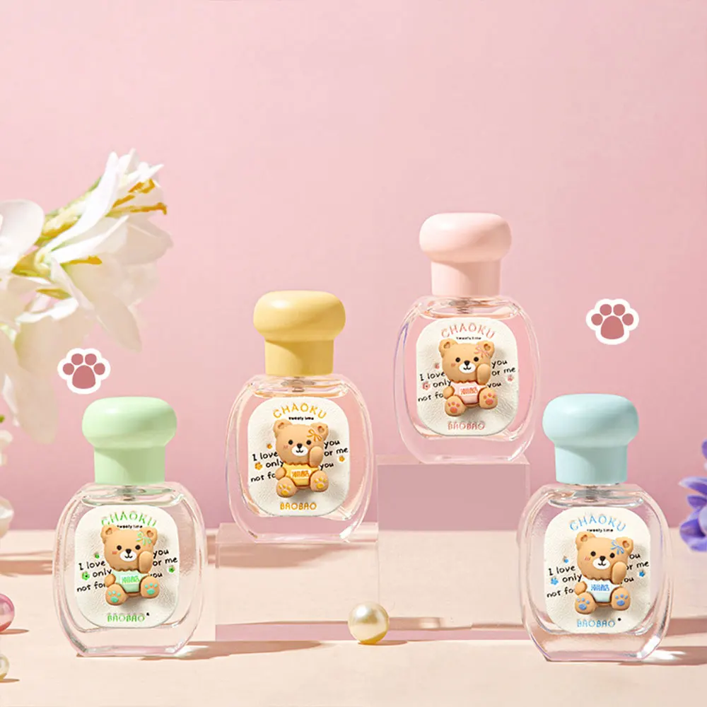 Fragancia afrutada de oso bonito de 25ml, aroma Floral de larga duración, Spray para salpicaduras corporales para mujeres, cuidado de belleza, ropa de noche diurna