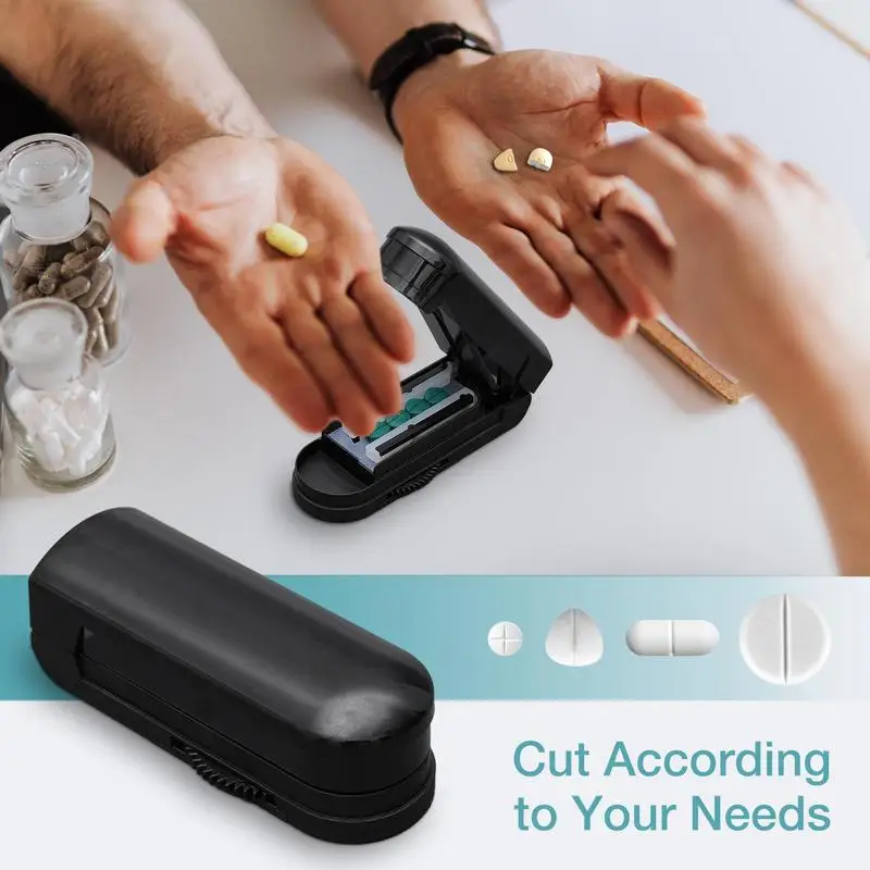 Portable Pill Cutter Splitter Divide Medicine Storage Tablet Splitters Cut Slicer Home Pill Cases Dispenser Pill Box