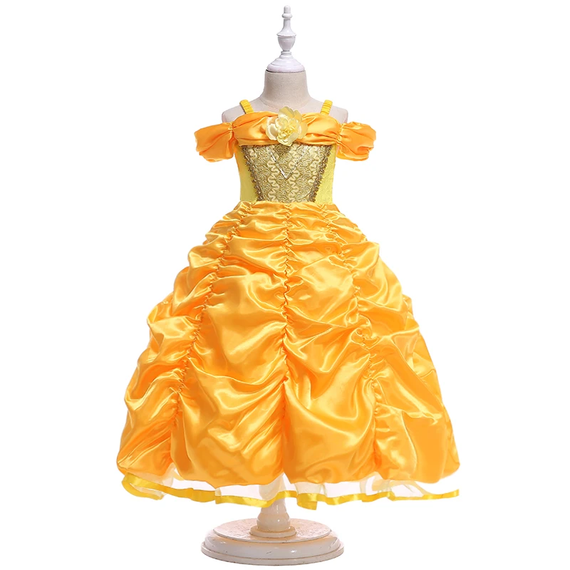 Fantasy-Karneval-Kostüm „Die Schöne und das Biest“ – Elegante Prinzessinnenkleider für Mädchen, Hochzeit, Geburtstag, Party, Ballkleid, Weihnachts- und Halloween-Kostüme – Detail 2