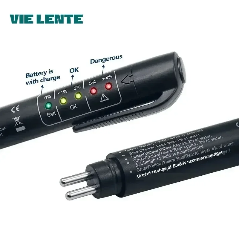 السيارات سائل الفرامل زيت الفرامل اختبار القلم مركبة سائل الفرامل اختبار جودة الزيت اختبار عرض أدوات الاختبار مع LED السائل