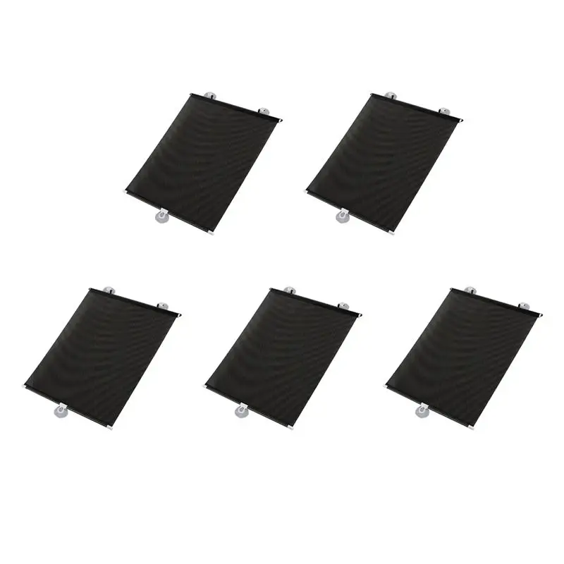 KYCOR-5X Sunshade Roller Blackout Suction Cup Blinds Curtains For Living Kitchen Office Car Window Free-Perforated Curtain A