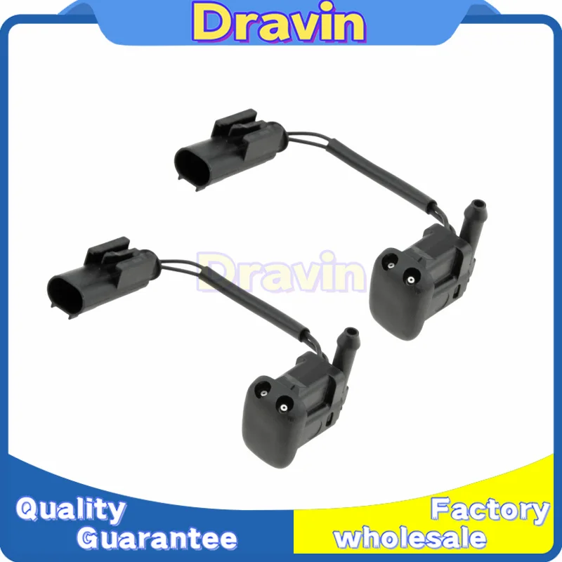 2PCS New Heated Type Windshield Washer Spray Nozzle Windscreen Wiper Washer 61668361039 for BMW 3 Series E39 1996-2003