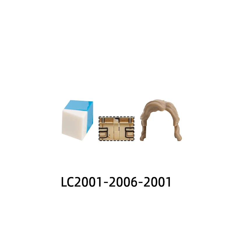 The LC2001-LC2006 Weapons Pants Hair Parts Action Figures Sword Cloak Model Blocks MOC Bricks Set Gifts Toys