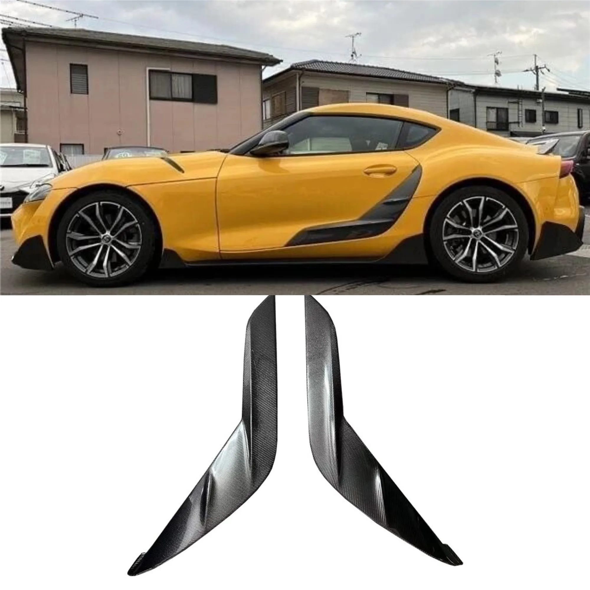 

Trd Style Carbn Fiber Side Door Panel Fender Vents Trim Cover For Toyota Gr Supra A90 A91 Mk5 2019-2023 Car Accessorie