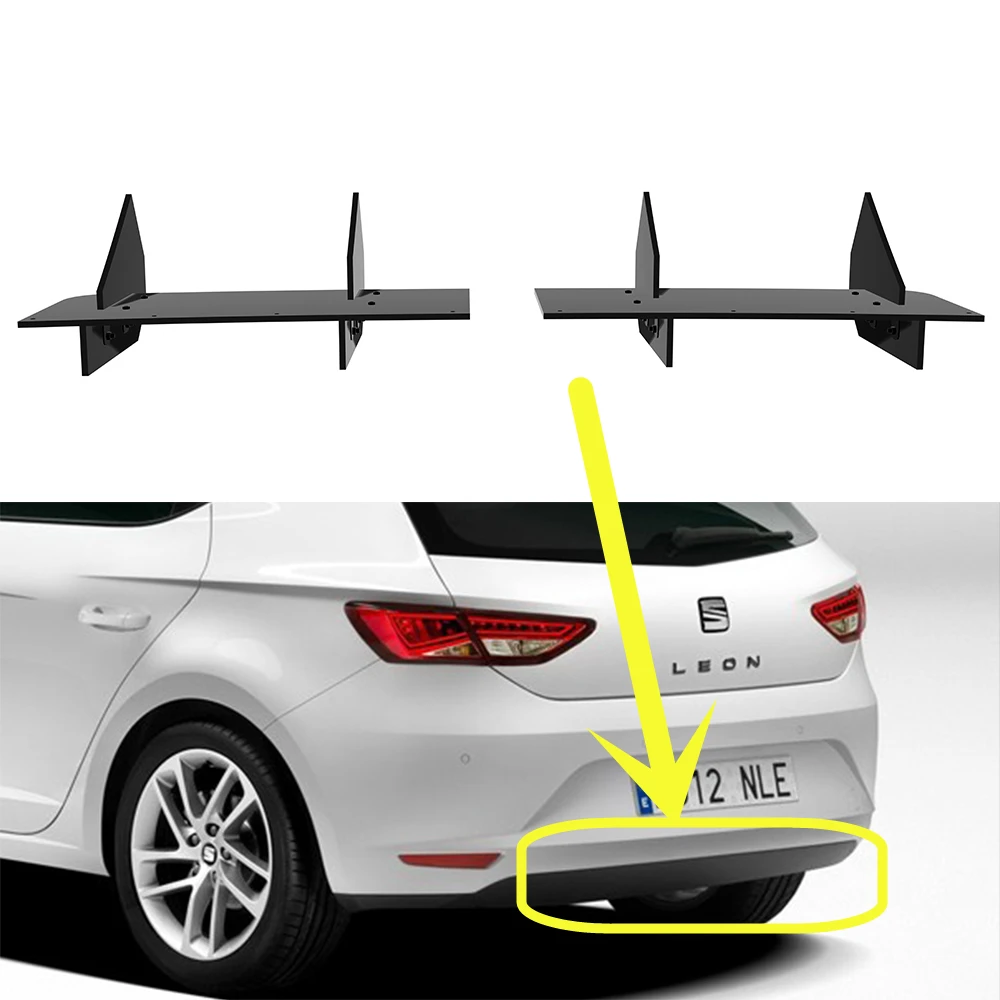 

For Seat Leon MK3 Standard Edition 2013--2016 Year Rear Diffuser Bumper Lips Spoiler Splitter Body Kit Accessories