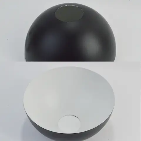 150 मिमी हाफ सर्कल लैंप शेड्स केवल हैंगिंग पेंडेंट लाइट मेटल आयरन ब्लैक होम डेकोर लाइटिंग एक्सेसरीज वॉल और टेबल लैंप के लिए 6 best sales काले धातु लैंप शेड - №3