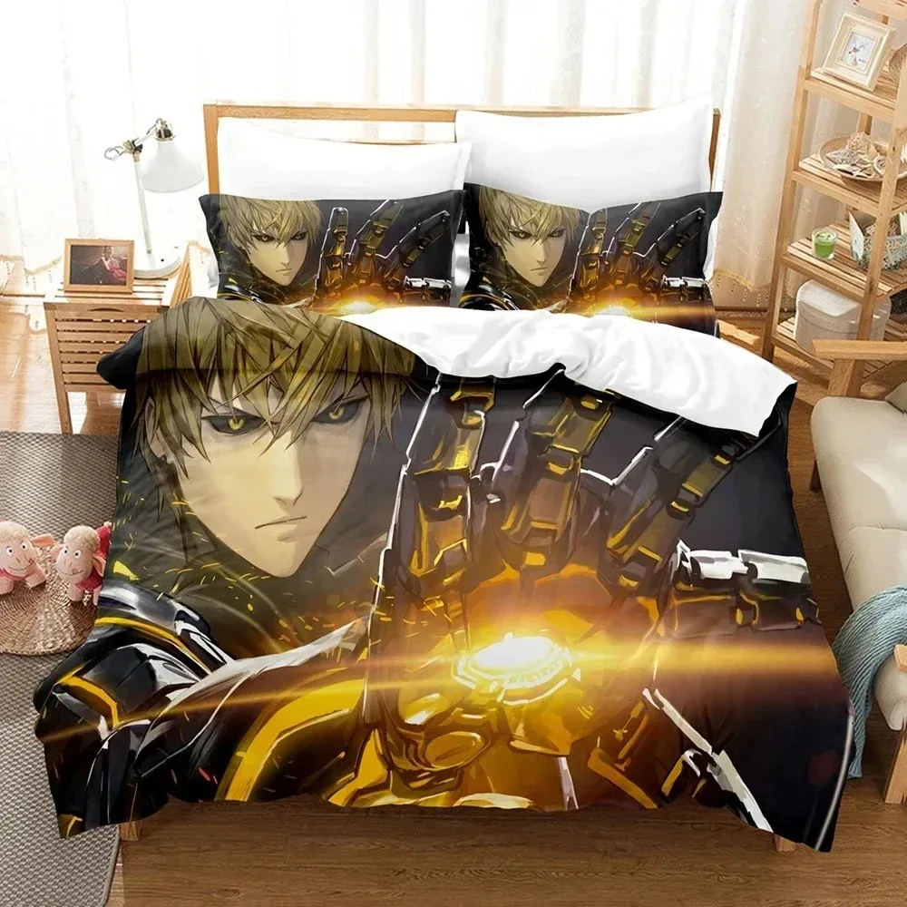 

3D Printed Anime One Punch Man Cover Sets Pillowcase Bedding Set Kids Children Gift Girls twin full Queen King Size Bed Linen