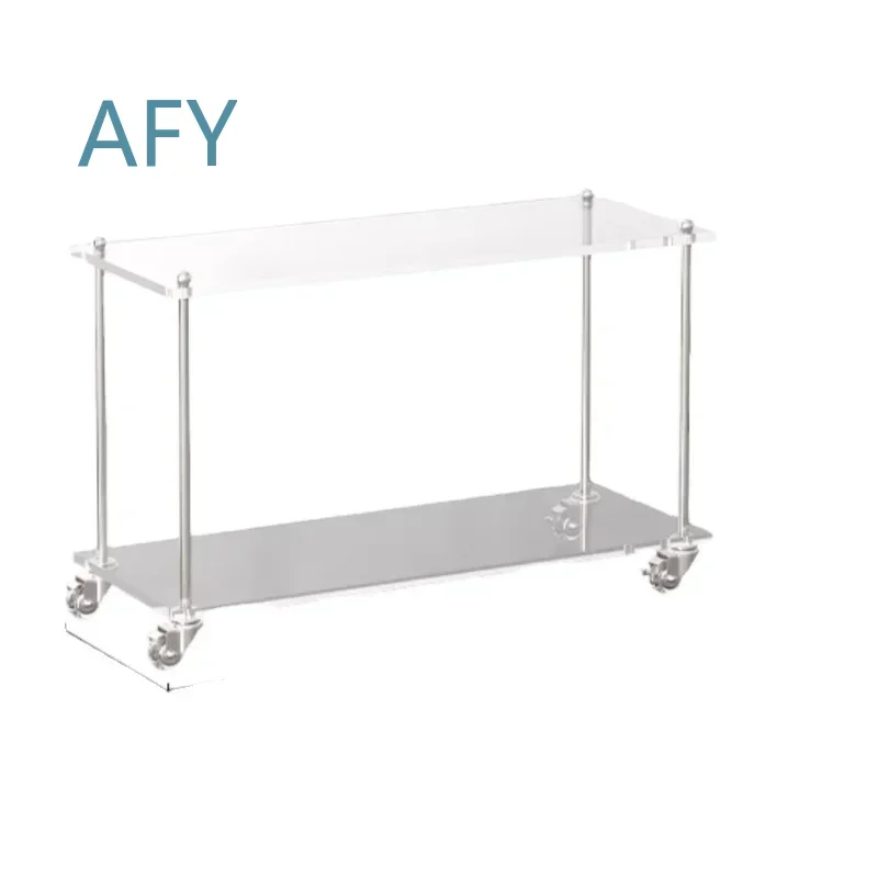 Minimalist Kitchen Coffee Table for Small Space Modern Square Irregular Designer Transparent Acrylic Mesa Living Room End