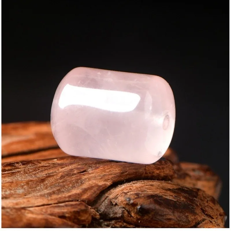 

5A Natural Ice Rose Quartz Crystal Barrel Bead Single Bead DIY Beads Jewelry Making
