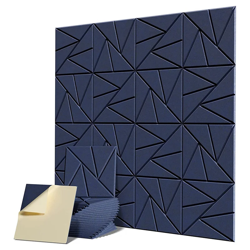 16Pcs Acoustic Panel with Self-Adhesive,12X12X0.4in Sound Proof Panel,Sound Panel High Density for Home Studio Office,2