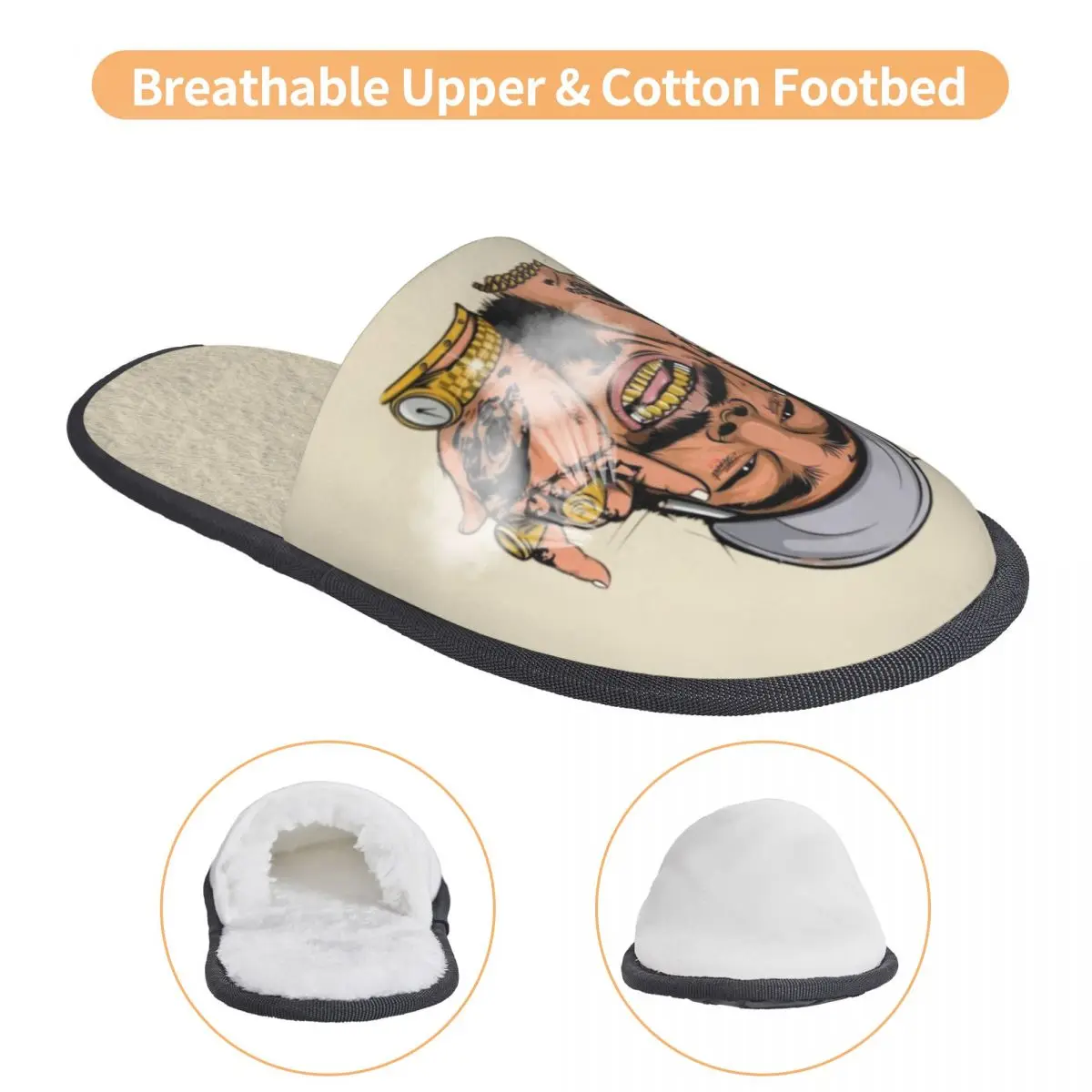 مخصص P-Posts Malones الأمريكية شعبية مغني الراب شبشب منزل النساء لينة رغوة الذاكرة الانزلاق على أحذية شبشب الفندق