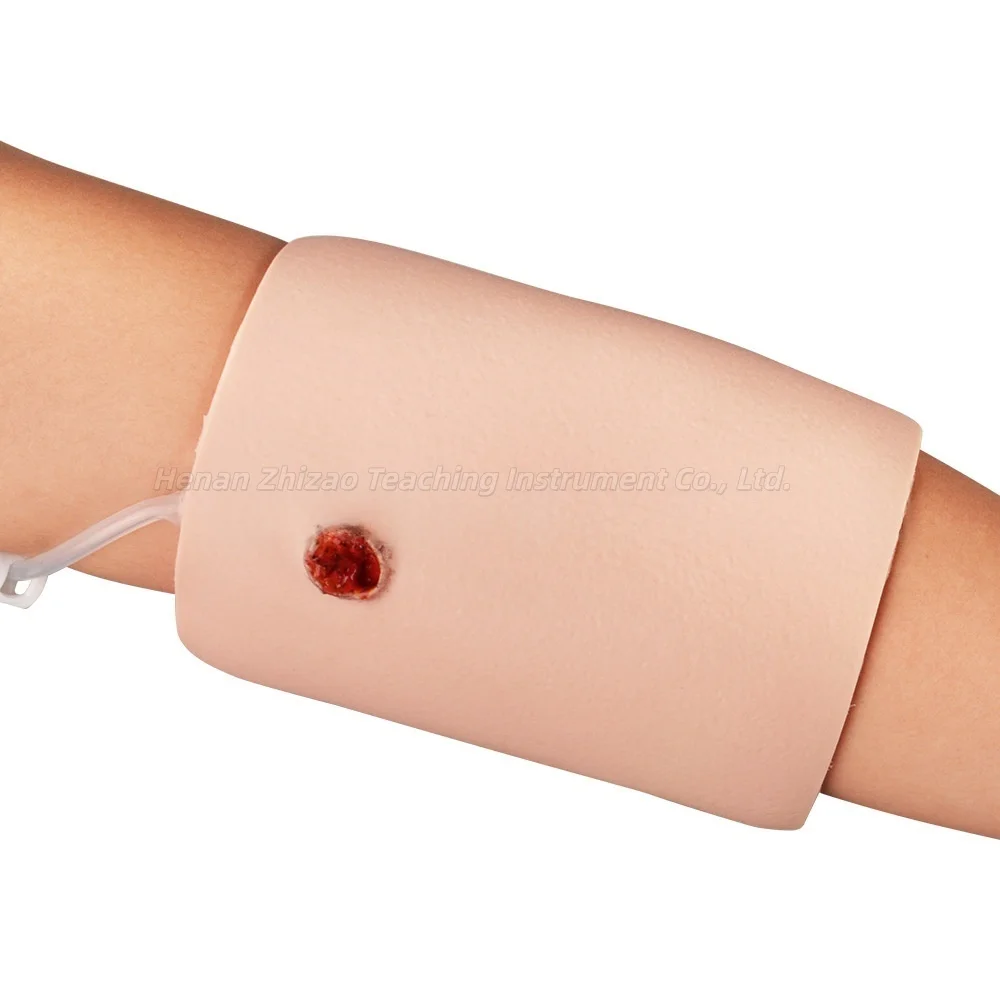 Silicone Wearable Hand Sleeve Wound Model for Gunshot Injuries - Trauma Hemostasis Model