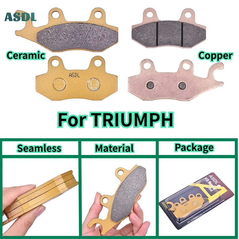 

Moto Brake Pads For TRIUMPH Speed Triple 1050 955 Sprint ST GT Street Twin Tiger Thruxton 1200 Scrambler 865 Daytona Bonneville