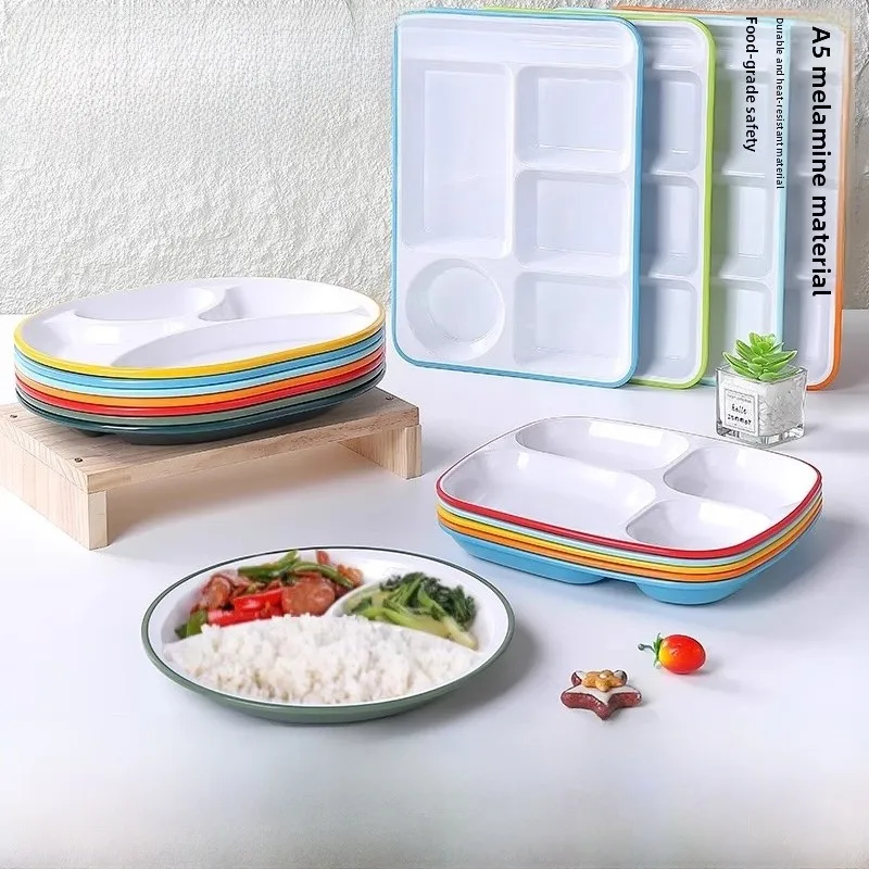 

Пластиковая обеденная тарелка Mimano Carents, школьная столовая, тарелка для фаст-фуда, тройник, четыре шесть каналов, самовыборная тарелка