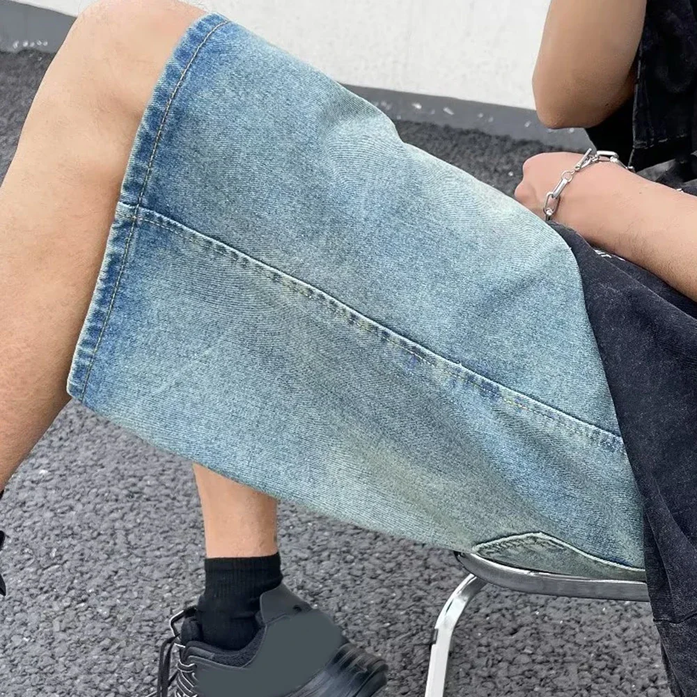 Retro Thin Shorts Comfortable Daily Wear Casual Outing Comfortable Retro Style Shorts Washed Jeans Multiple Sizes Available