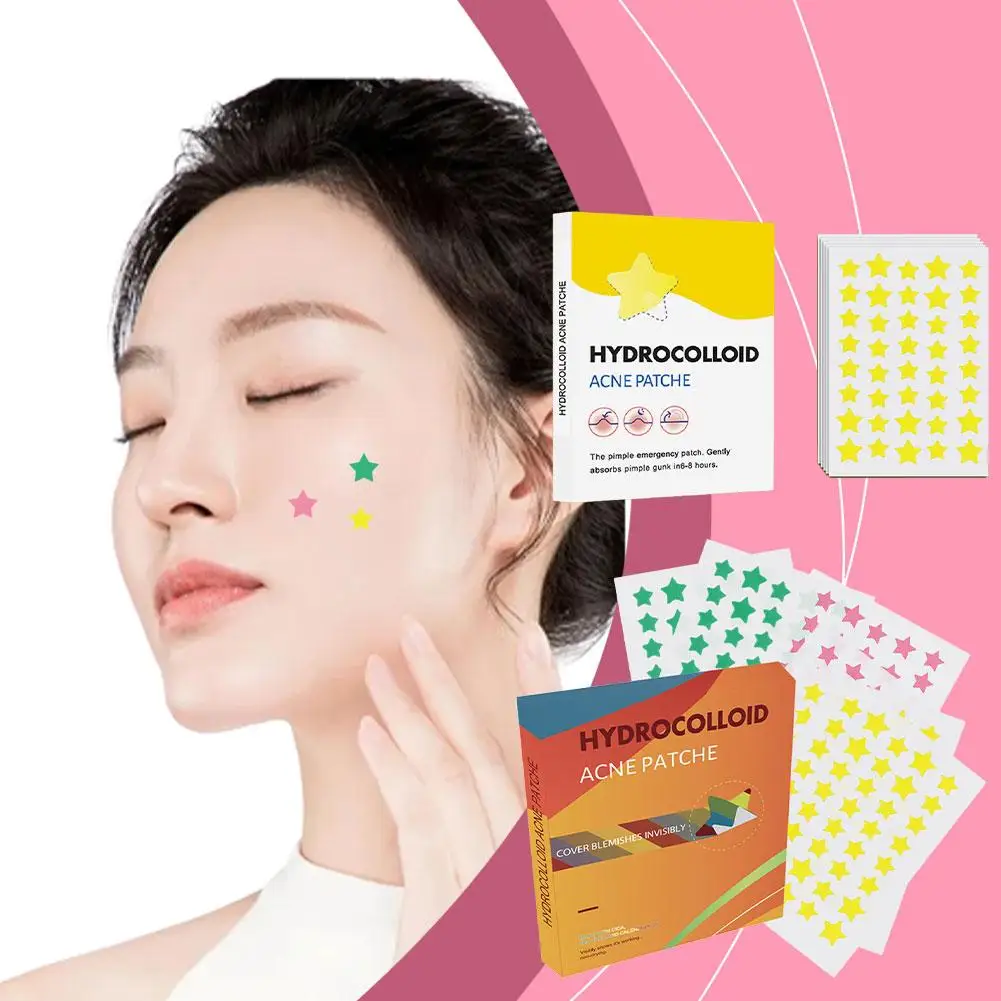 200/240pcs Colorful Star Spot Acne/Pimple Patch For Face, Hydrocolloid Cute Star Shaped Acne Patch Invisible Zit Cover Stic I9N1