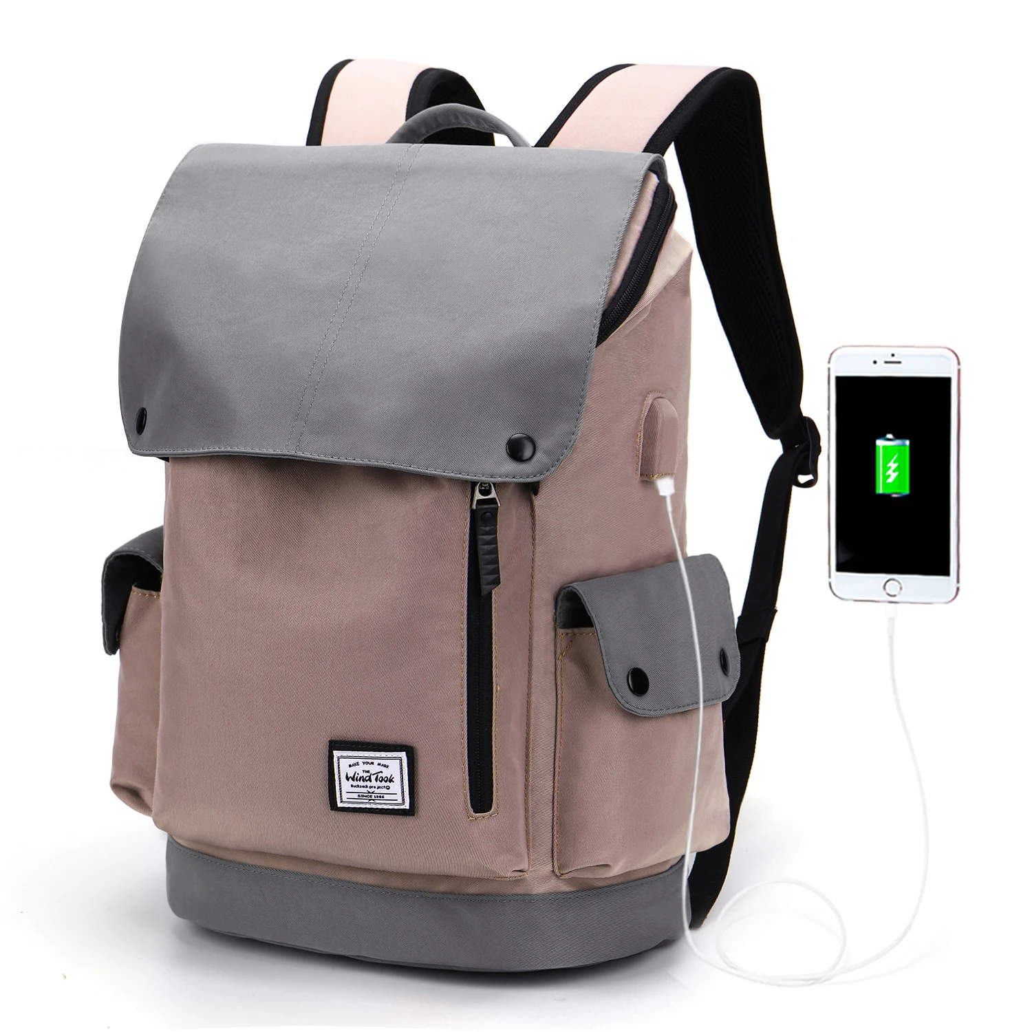 

WindTook Laptop Backpack for Women Travel Computer Bag USB Charging Port 15.4 Laptop Waterproof School Fashion Backpack for Girl