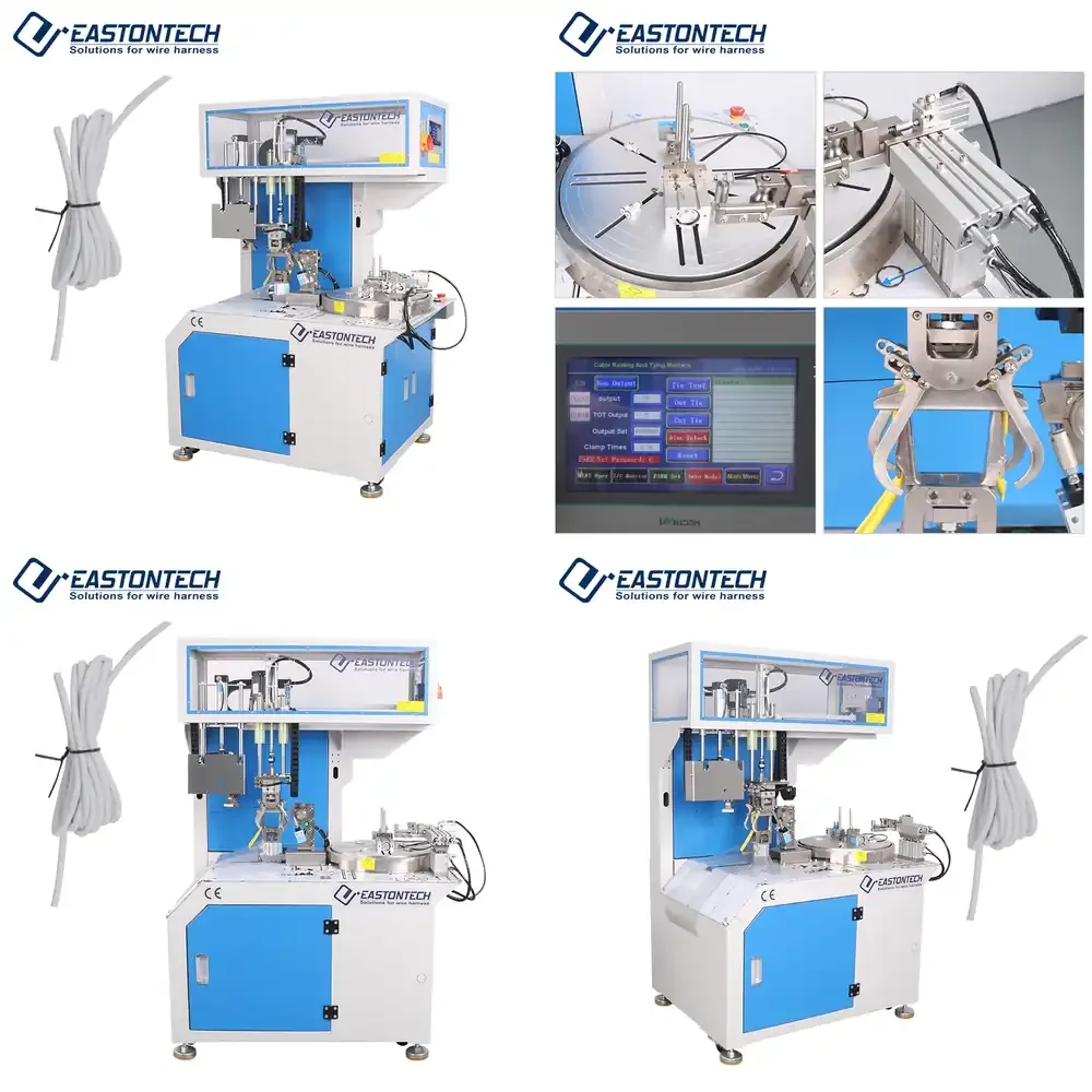 Floor-standing Automatic Power Cord Cable Winding Twisting Tying Machine Big 8 Shape Cable Manufacturing Equipment