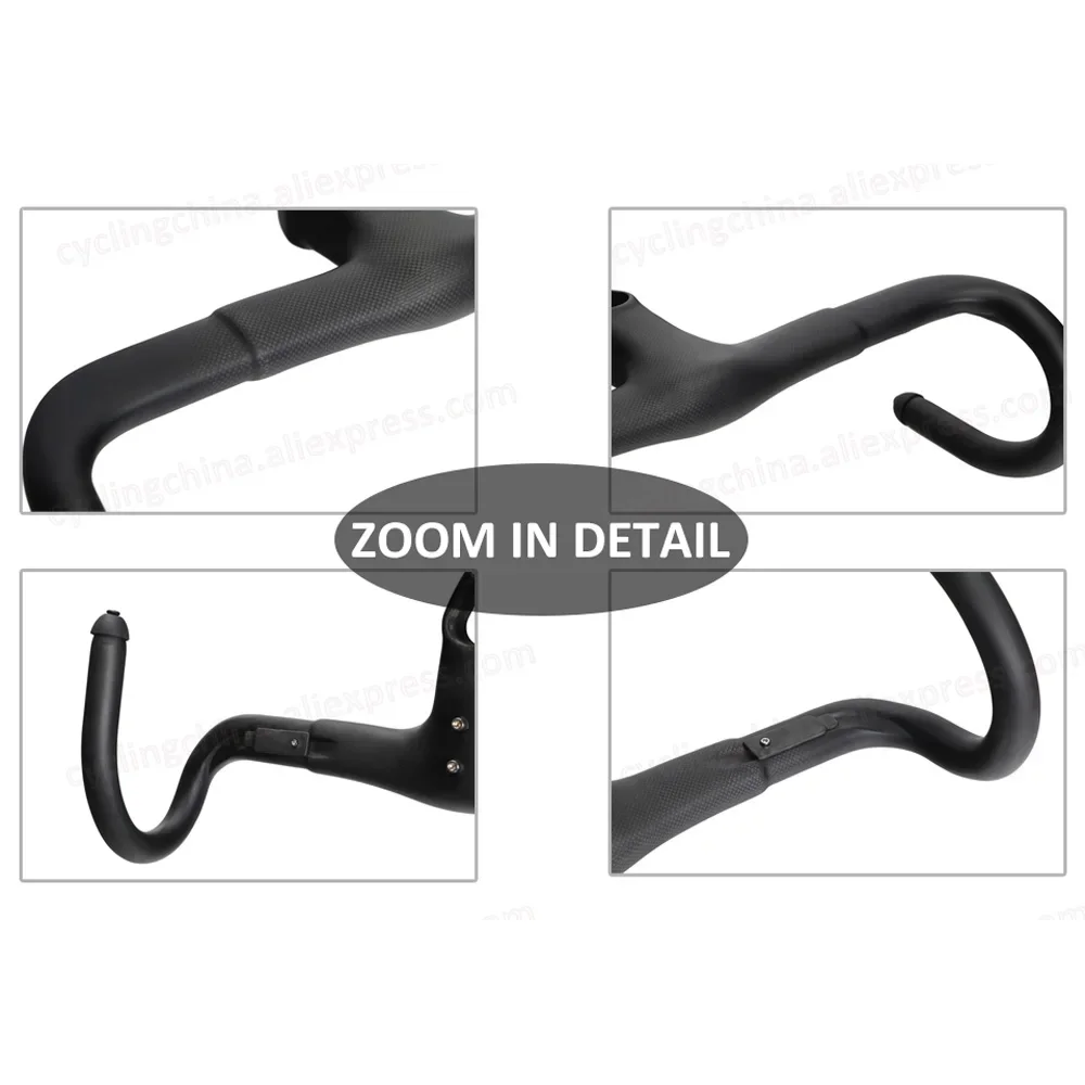 OEM Customization F10 1K Matte Full Carbon Fibre Integrated Road Handlebar High Quality Light Road Bent Handlebar Bicycle Parts