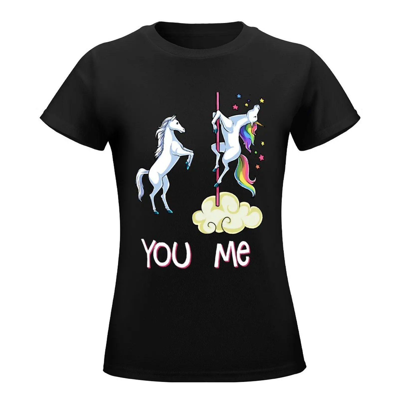 Unicorn You vs Me Shirt Funny Unicorns Rainbow T-Shirt kawaii clothes summer clothes funny t-shirts for Women cotton