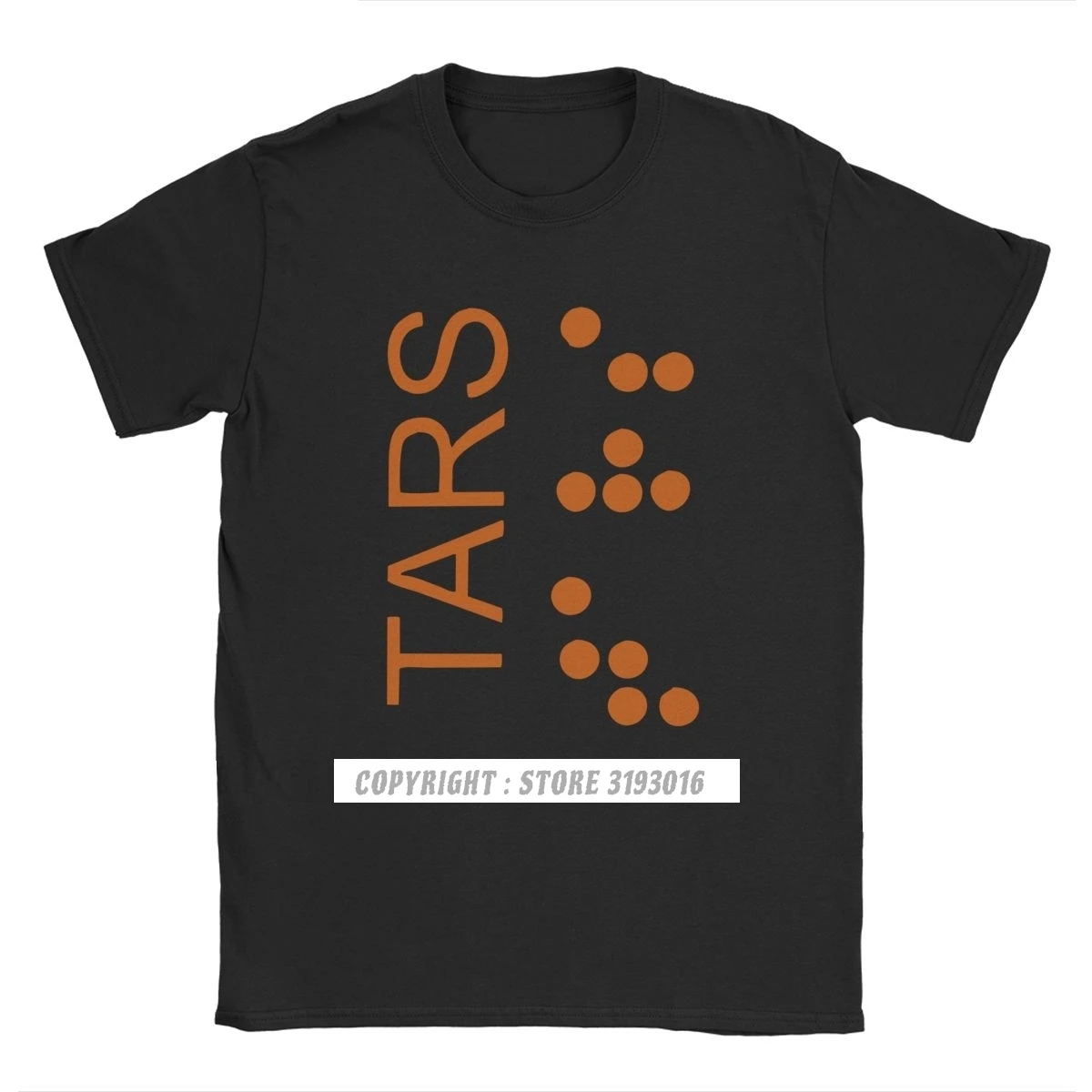 Men's T-Shirts TARS Logo Interstellar Leisure Pure Cotton  Nolan Movie Space Sci Fi Spaceship T Shirts Camisas Clothes