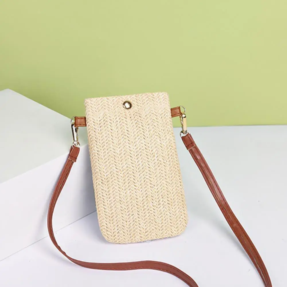 

Messenger Bag Washable Crossbody Bag Wear-resistant Storage Simple Beach Rattan Straw Shoulder Bag