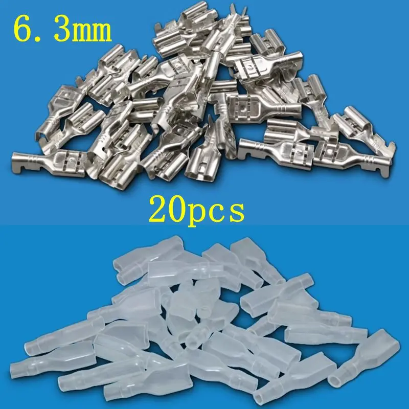 

20pcs 6.3mm wiring terminal parts