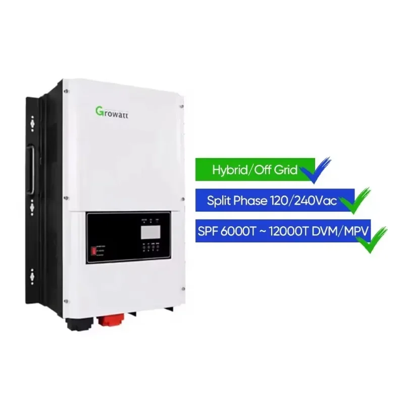 

Growatt Off Grid Inverter SPF 12000T DVM 12KW 10KW 8KW Split Phase 120/240v SPF 4000-18000T DVM-MPV Off Grid Inverter