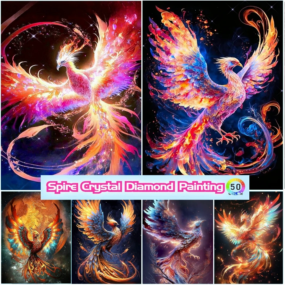 

Fantasy Phoenix Crystal Diamond Painting Kit Embroidery Mosaic Handmade Art Cross Stitch Home Decor Full Round Picture Kids Gift