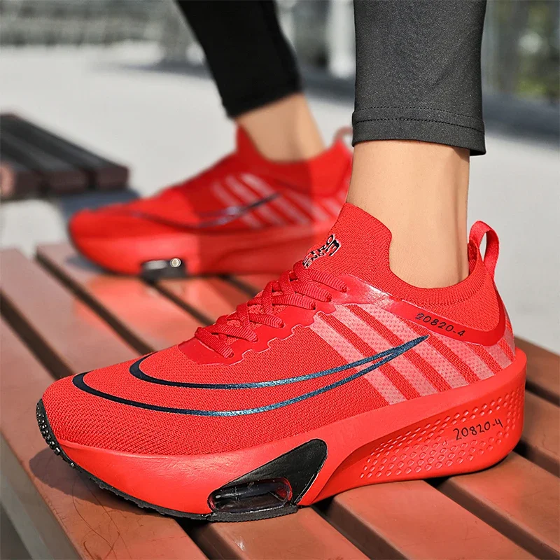 Hava yastığı erkek koşu ayakkabıları kadınlar orijinal maraton açık koşu Mesh nefes Sneakers erkekler rahat spor spor ayakkabıları