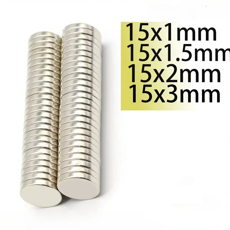 

N35 15x1 15x2 15x3 Magnet Neodymium Nickle Coating Search Magnetic Scooter Fridge Motor Generation Factory Aiment Strong