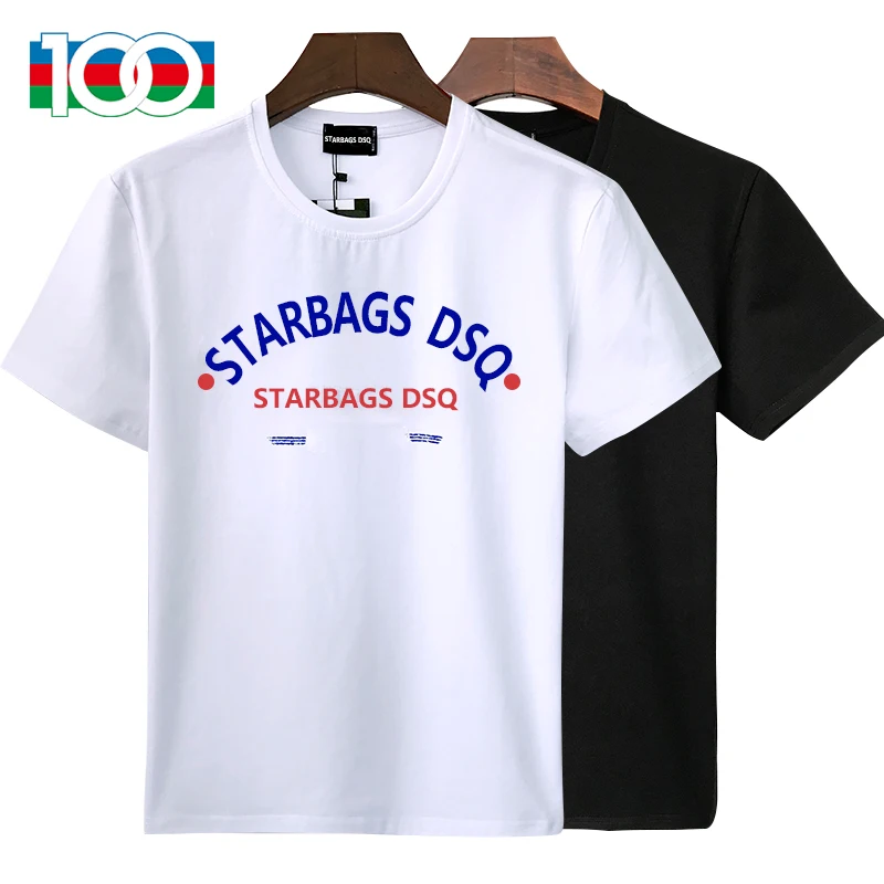 men's short sleeved T-shirt casual round neck loose 100 starbags dsq dt888 student half sleeved large bottomed shirt whole