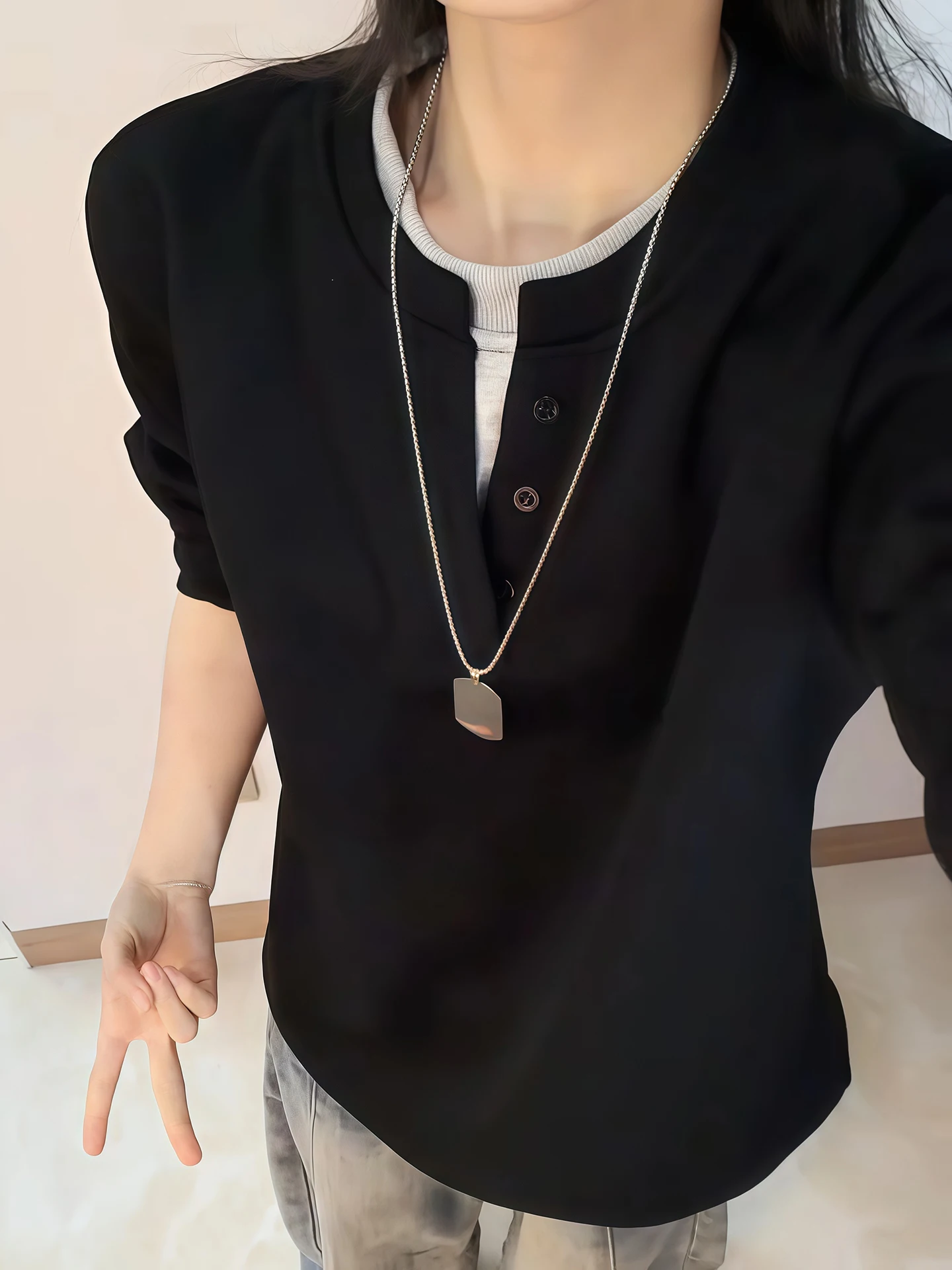 

American Sle Fce Lined Long Sve V Ne Men's T irt Spring Autumn Winter Casual Wear Comfortable Breathable Sweatirt