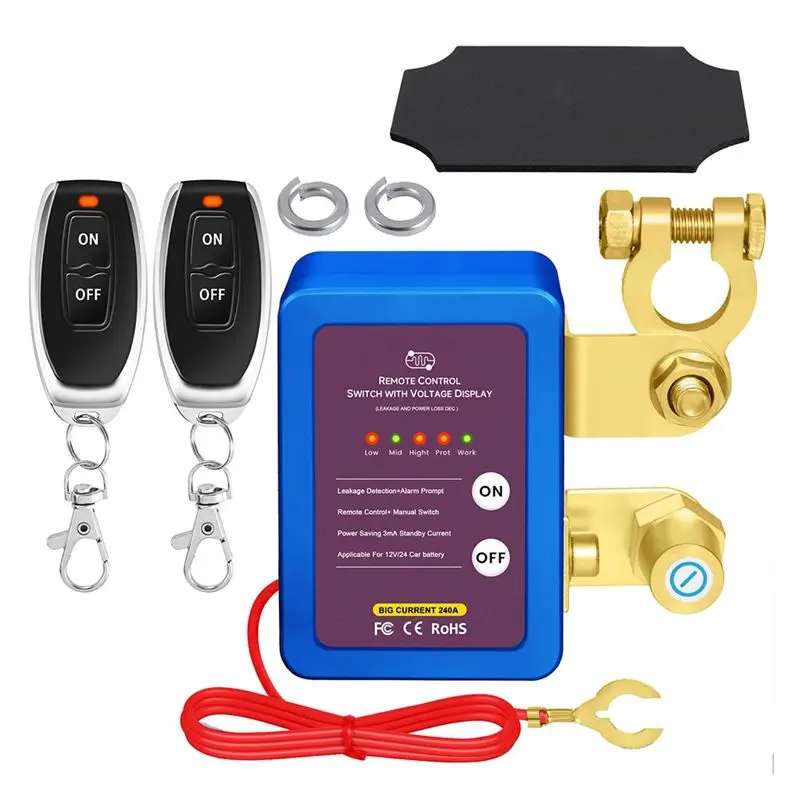 

Реле-выключатель для автомобильного аккумулятора 12В/24В, защита от утечки тока, запчасти