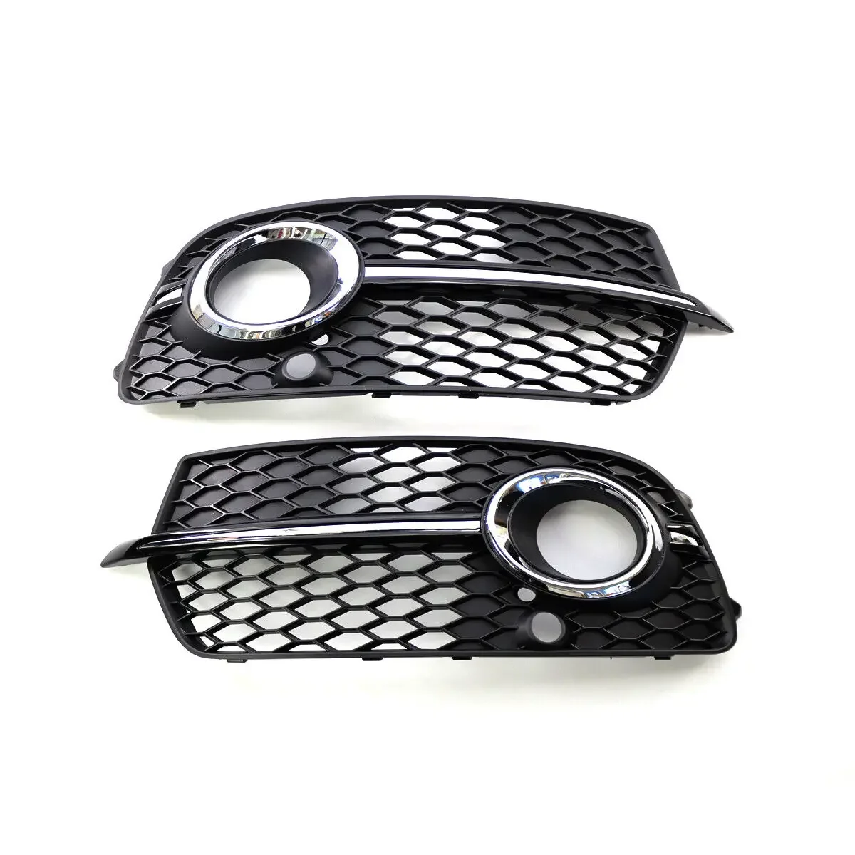 2PCS Front Bumper Fog Light Grille Honeycomb Hex Grill Cover Black For Audi Q5 S-Line SQ5 Sport 4 Doors 2013 2014 2015 2016 2017