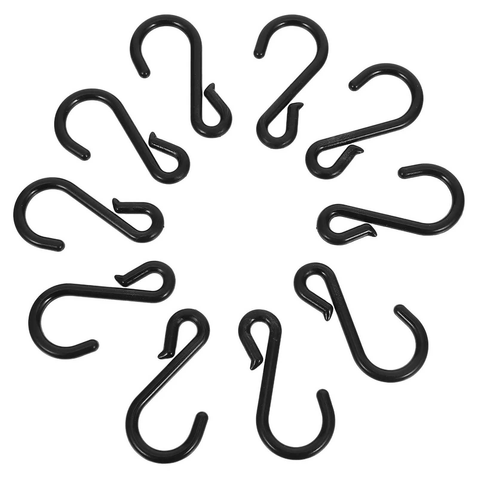 10Pcs High Strength Plastic S Hooks for Driveway Parking Cone Connector Emergency Cones Connector Traffic Cone Accessories