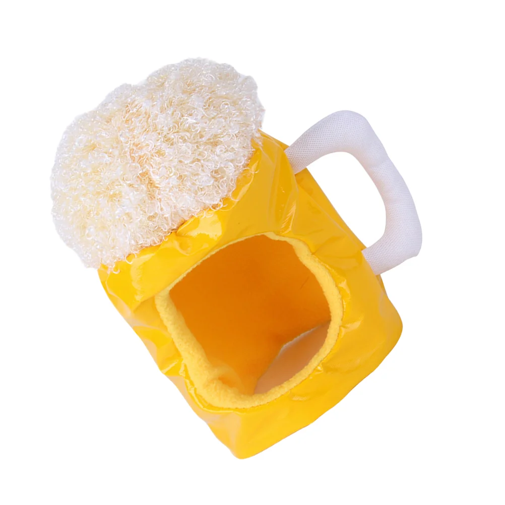 

Modeling Beer Pet Hood Pets Dog Clothes Costume Accessories Polyester Headwear Cup Hat