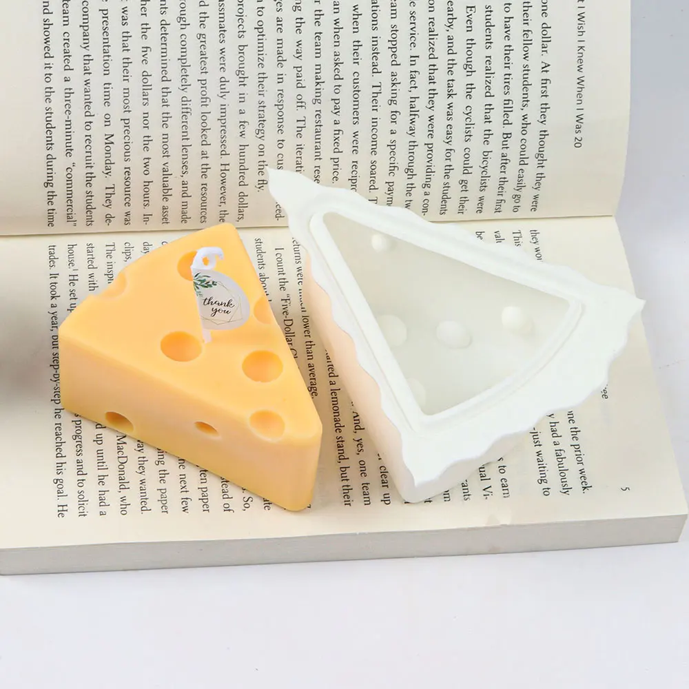 For Fun Cheese Shape Silicone Molds Aromatherapy Candle Mold Handmade Soap Mold Fondant Mousse Cake Chocolate Baking Baking Tray