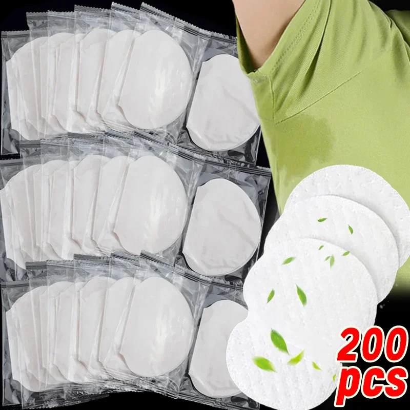 10/200pcs Summer Sweat Pads Deodorants Underarm Anti Perspiration Sweat Pads Unisex Disposable Armpit Absorb Useful Shield Pads