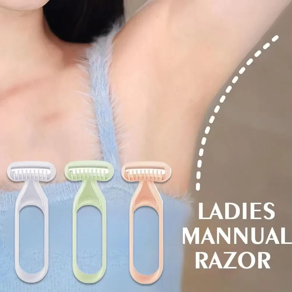 Women Gentle Safety Razor, Portable Body Hair Remover Shaver, Smooth Skin Shaving Tool for Legs Armpit Bikini