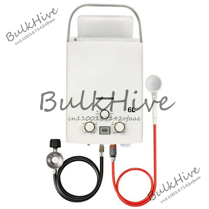 

LPG Propane Gas Tankless Water Heater 6L Outdoor Camping Instant Heating Bath With Shower Head Hot Water Heater Car Truck Tent