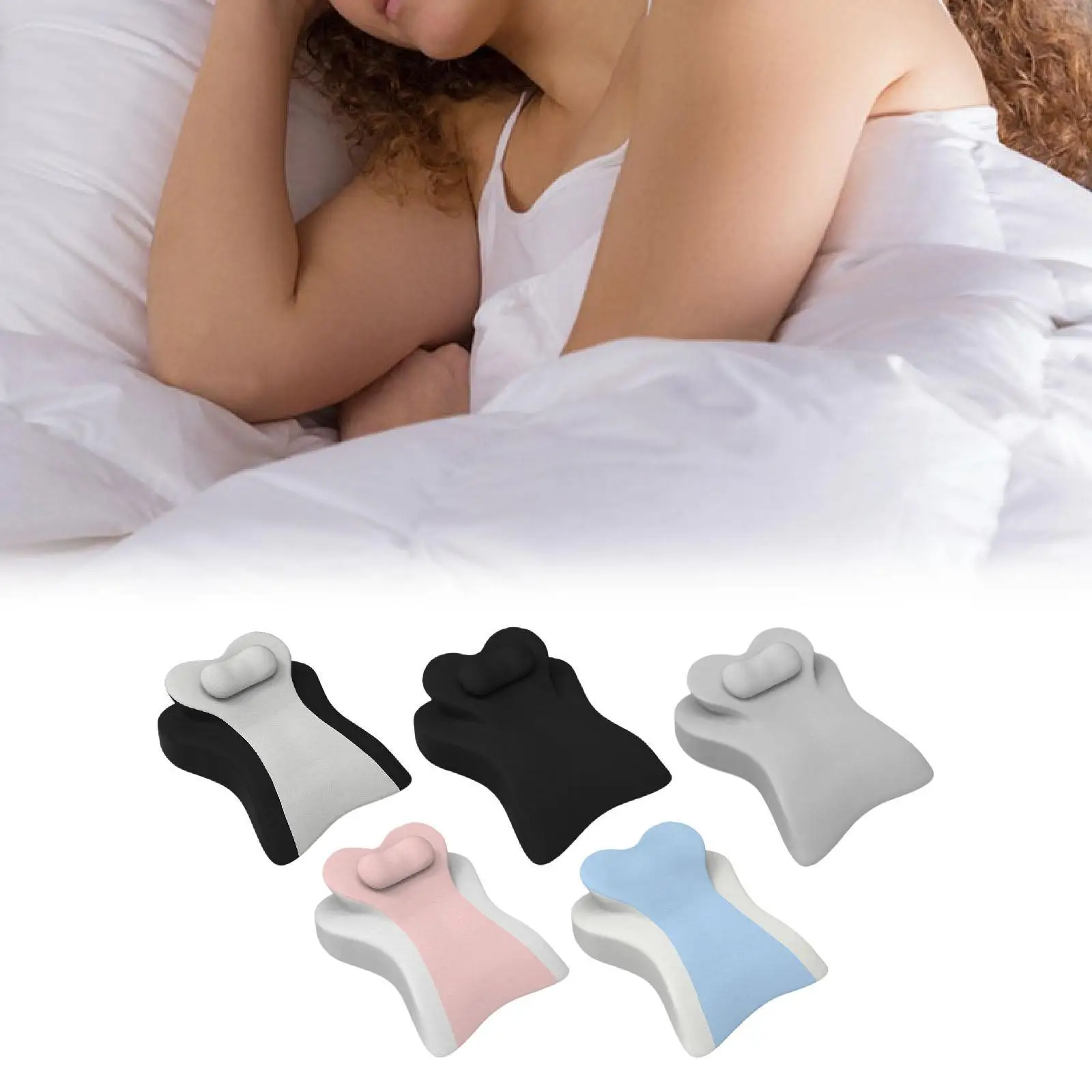 

Ergonomic Memory Foam Gift Wedge Prone Pillow Back Legs Support Face Down for Household SPA Family Friends Stomach Sleepers Dorm