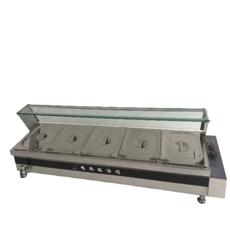 Stainless Steel Electric Food Warmer for Restaurant Buffet Self Service Heating Tray Silver Commercial Kitchen Equipment