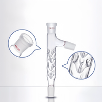 Wechsler Fractionating Column 100--600mm Joint 19/24/29*3,Spike-shaped Distilling Tube With Branch Plug Spiny Fractionating Tube