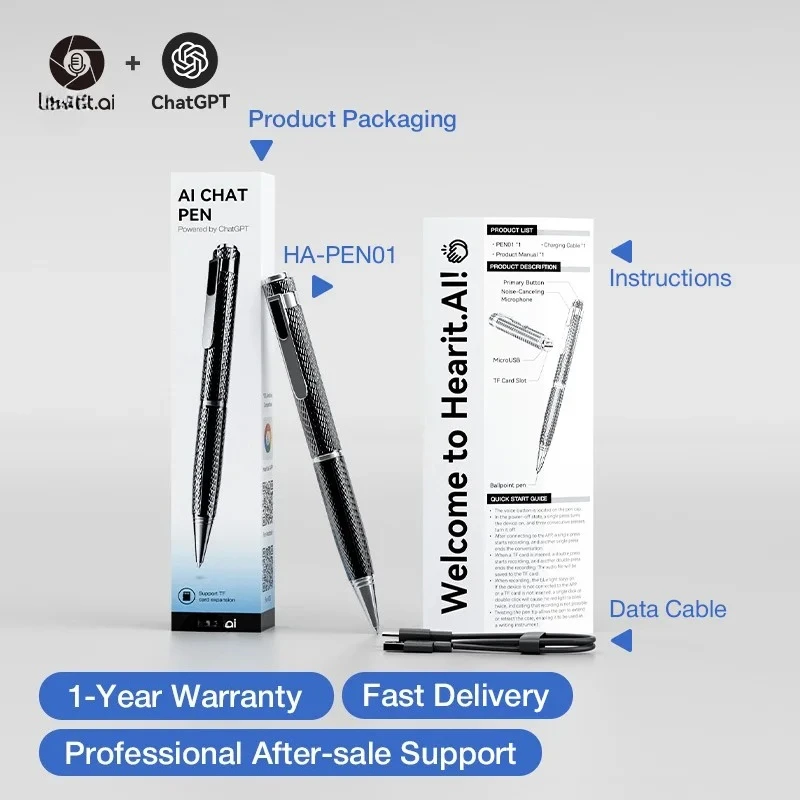 

EE1 2025 Newest AI Smart Pen With ChatGPT Integration 52Languages Instant Voice Translation Usb Ai Smart Pen